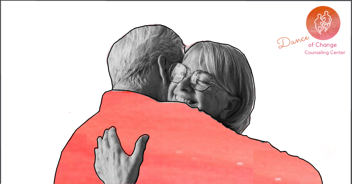 Couple reconnecting during couples therapy in St. Louis